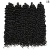 Крючковые косички Печать наращивание волос 24 дюйма Ocean Wave Hawaii Afro Curl Ombre Curly Blonde Water Wave Fraid