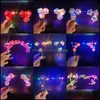 Flores decorativas grinaldas 1pc LED Plashing Flower Head Bandy Girl Fairy Cosplay Light Up Hair Wreath Garland Headwear