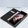 Magnetische geteilte faltbare PU-Leder-Handyhüllen für Samsung Galaxy Fold 3 Fold4 5G Shell Cover