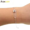 Armreif, Designer-Schmuck, 100 % 925er-Sterlingsilber, klares Cz-Gepflastert, Sicherheitsnadel-Charm-Armband für Frauen und Mädchen, einzigartiger, zarter, zierlicher Schmuck, Drop Shipping