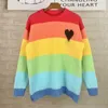 Designers Sweaters Mens knit Pullover Hoodie Long Sleeve Sweater Paris rainbow vintage Sweatshirt Embroidery Knitwear letter man Women Winter luxury Clothes S-2XL