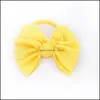 Accessori per capelli 15894 Cute Infant Neonate Bow Fascia per bambini Doppi strati Bowknot Hairband Bambini Candy Color Bandane H Mxhome Dhl3R