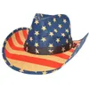 Berets Men Women Independence Day Print Forable Fisherman Bucket Hat Hat Sun Cap Striped Star Flag Pattern Western Western Cowboy Beach 2022Berets