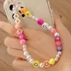 Mobiele Telefoon Ketting Kleurrijke Acryl Kralen Pearl Charm Gsm Band Anti-verloren Lanyard Voor IPhone14 13 12 11 pro Sieraden Polsband