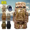 80L stor milit￤r ryggs￤ck molle camping v￤ska ryggs￤ck taktiska m￤n vandring kl￤ttring resor utomhus vattent￤t sport 220819