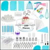 Baking Pastry Tools 220Pcs Mtifunction Cake Turntable Set Decorating Kit Nozzle Fondant Tool Kitchen Dessert Supplies D Packing2010 Dhc1F