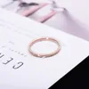 Bröllopsringar Ruo Fashion Rose Gold Color Simplify Tail Ring Woman Gift Party Titanium Steel Jewelry Top Quality Fade Never Fade