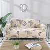 Sandalye pastoral bitki baskısı 1/2/3/4 Seater Sofa Cover Couch Protect Loveseat Slipcover Stretch Elastik Oturma Odası Kapak