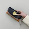 Designer kvinnor trycker långa plånböcker kortinnehavare mode vintage lady kort koppling plånbok mynt handväska multi funcito handväskor resedokument passhållare