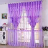 Tenda Tende Romantico Rosa Viola Tende di Pizzo Per Soggiorno Principessa Bambini Camera Da Letto Finestra 50% Blackout Decorazioni di Nozze Tulle 2pcTenda