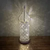 35CM White Hollow Led Wind Lamp Iron Lantern Home Bedroom Living Room Atmosphere Decorative Lamp Ornaments L220818