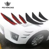 PQY - 6 pz/set Universal Fit Paraurti Anteriore Labbro Diffusore Splitter Pinne Corpo Spoiler Canards Valence Mento Tuning Auto Canard PQY-SFB05