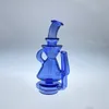 2021 Blue Peak Recycling Machine Hookah com rosquinha de vidro transparente grosso para fumar foco na torneira