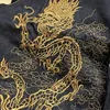 Retro Street Skateboarding Dance Loose Chinese Dragon Brodé Taille Haute Jeans Papa Mopping 220819