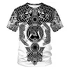 Survêtements pour hommes Mode Hommes Sweats à capuche 3D Imprimé Viking Tattoo T-shirt Tees Shorts Manches Vêtements Unisexe Norse Cosplay Funny StreetwearMen's