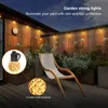 LED ip 49ft 15m 20 ampul su geçirmez sıcak beyaz G40 Globe Noel Bahçesi Açık Dize Işıkları Tatil için