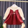 2022 Filles Princesse Robe de Noël Robe pull à tricoter pour les filles Robe d'hiver Automne Manches longues Fille Vêtements Nouvel An Y220819
