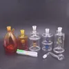 5pcs Set Narguilé Mini Bong En Verre Tuyaux D'eau Recycleur En Verre Enivrant Fumer Cendrier Bongs Tuyau Émoussé Plate-forme D'huile À Main avec Tuyau Et Tuyau De Brûleur À Huile En Verre Mâle De 10 Mm