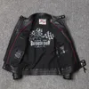 Veste de moto en cuir véritable pour hommes Style vestes de motard manteau de printemps en peau de vache mince hommes veste de motard en peau de vache de haute qualité manteau de créateur veste de créateur 179