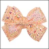 Hårtillbehör 15853 Barn Bowknot Barrette Girls Double Layer Bow Clip Faux Pearl Flower Rhinestones Ornament Headwear K MXHOME DHOYG