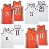 NCAA Illinois Fighting Illini College Basketball 21 Kofi Cockburn Jersey Uomo 11 Ayo Dosunmu Mens Maglie Bianco Away