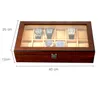 Obserwuj skrzynki skrzynki Siatki Pudełka Organizator przechowywania drewniane zegarki na wyświetlacz okno wygodne okulary biżuterii z włókna węglowego