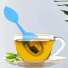 UPS Tea Bag Coffee Tools Siliconen Infuser met voedselkwaliteit bladzeef roestvrij staal B0824