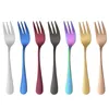 Stainless Steel Forks Home Kitchen Dining Flatware Gold Dessert Fruit Fork Cutlery Set for Party for Event