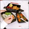 Zestawy naczyń obiadowych Tuuth Zdrowe przenośne pudełko na lunch MTI-warstwy mikrofalowe ogrzewanie bento pudełka o wysokiej pojemności obiadu lunchb mxhome dhhfg