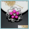 Pins Brooches Fashion Jewelry Channel Sier Plated Lapel Flower Scarf Buckle Clips Crystal Beautifly Rhineston Drop Deliver Bdejewelry Dhd5Q