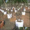 Plantadores Vasos Reutilizáveis Redondos de Tecido Não Tecido Bolsa para Plantas Recipiente para Raízes Saco para Cultivo Aeração Suprimentos para Jardim Vaso Drop Deliv Dayupshop Dho6F