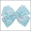 Hårtillbehör 15853 Barn Bowknot Barrette Girls Double Layer Bow Clip Faux Pearl Flower Rhinestones Ornament Headwear K MXHOME DHOYG