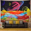 Índia Psicodélica Galaxia Espaço Tapestry Boho Decoração Casa Estética Sala Estética Mural Hippie Tapiz J220804