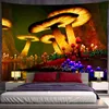 Tapisserie de champignons psychédéliques, vague fantaisie, ciel étoilé, Tapiz Hippie, décoration murale suspendue pour chambre à coucher, salon, maison, J220804