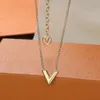 Luxury Jewelry Earring Pendant Charm Bracelets Gold love letter necklace women bracelet luxury pendants titanium alloy Valentine Day chain Party Gift top quality