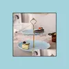 Baking Pastry Tools Cristmas Decoration Ceramic Dishes Fruit Plate Home Living Room Dessert Snack Rack Cake Stand Afternoon T Mjbag Dhaqm