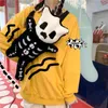 Zwart skelet Harajuku mini rugzak vrouwen mannen winkelcentrum gothic esthetische emo fee -fee grunge alt furry tas Koreaanse mode 220819