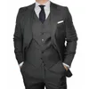 Новый дизайн Simple Mens Tuxedos Groom носить две пуговицы подходит для бизнеса выпускной вечерин
