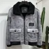 Vinter tjock varm pälsfodrad kappa Big and Tall Mens Shearling Coat Lamb Päls vadderad flygvapen Bomberjacka plus storlek 5xl outwear 220819