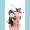 Haarschmuck Europa Sommer Baby Mädchen Floals Stirnband Bunny Flower Crown Pografie Requisiten Band Zubehör Mxhome Drop Deliver Mxhome Dhkoq