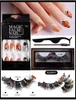 Halloween Party Eye Lashes Extension False Nails 24st Set's Fake Full Cover Acrylic Press On Eyelashes8252150