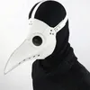 Drôle Médiéval Steampunk Peste Docteur Oiseau Masque Latex Punk Cosplay Masques Bec Adulte Halloween Événement Props Blanc Noir 220819