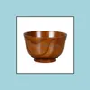 Bowls Practical Japanese Style Wooden Bowl Small Compact Easy To Clean Drop Delivery 2021 Home Garden Kitchen Dining Bar Dinner Mjbag Dhxj3