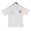 Amirs Shirt Mens T-shirt Haute Version Designer 2024ss Marque de mode américaine Affiche Lettre Pr UKPV