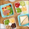 Dinnerware Sets 1Pc Home Bento Box Fresh-Keep Lunch Storage Container Blue Pink Drop Delivery 2021 Garden Kitchen Dining Bar Yydhhome Dhxew
