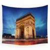 Paris Eiffelturm Arc De Triomphe Muster Wand Teppich Dekoration Hintergrund Stoff Zimmer Landschaft Architektur Decke 95x73cm J220804