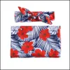 Filtar sv￤ngande blommor trycker p￥ baby muslin swaddle wrap filt wraps barnkammare s￤ngkl￤der handdukande sp￤dbarn inslaget trasa med mxhome dh71i
