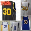 11 Klay Thompson Yellow Golden 30 Stephen 75th Basketball Curry Jersey Sportswear 2022 Nowe koszulki