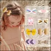 Accessoires de cheveux Europe Baby Girls Colorf Sweet Bowknots Clip Kids Cartoon Bowknot Barrette Barrettes Enfants Hairpin Accesso Mxhome Dhgem