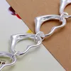 925 argent Sterling plein coeur chaîne Bracelet pour femme charme mariage fiançailles mode fête bijoux